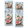 Fotobudka na weselu z błękitnym tłem + obrączki i kwiaty - Paski 15x5cm model 111 - Thumbnail Image 2