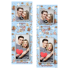 Fotobudka na weselu z błękitnym tłem + obrączki i kwiaty - Paski 15x5cm model 111 - Thumbnail Image 4