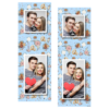 Fotobudka na weselu z błękitnym tłem + obrączki i kwiaty - Paski 15x5cm model 111 - Thumbnail Image 5