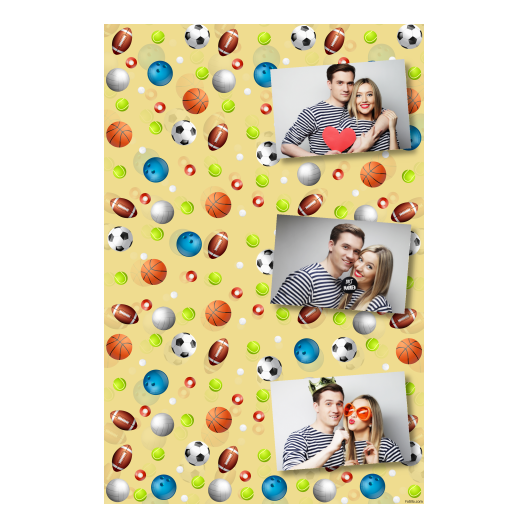 Dzień Zabawy Piłką z żółtym tłem + piłki i sport - Pocztówka 15x10cm model 301 - obrazek 1