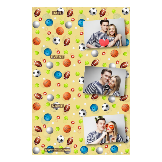 Dzień Zabawy Piłką z żółtym tłem + piłki i sport - Pocztówka 15x10cm model 301 - obrazek 2