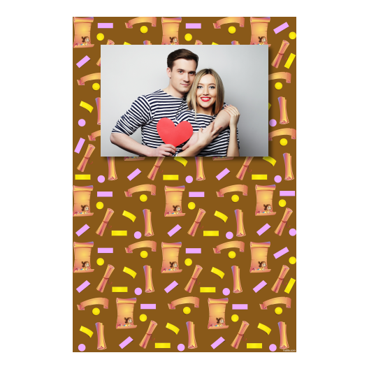 Dzień Papieru z brązowym tłem + dzieci i kolaż - Pocztówka 15x10cm model 311 - obrazek 7