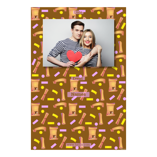 Dzień Papieru z brązowym tłem + dzieci i kolaż - Pocztówka 15x10cm model 311 - obrazek 8