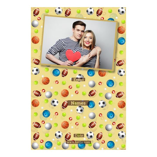 Dzień Zabawy Piłką z żółtym tłem + piłki i sport - Pocztówka 15x10cm model 312 - obrazek 2