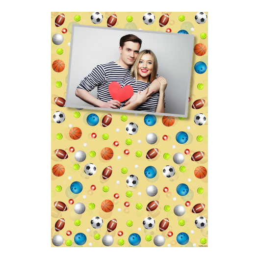 Dzień Zabawy Piłką z żółtym tłem + piłki i sport - Pocztówka 15x10cm model 312 - obrazek 3