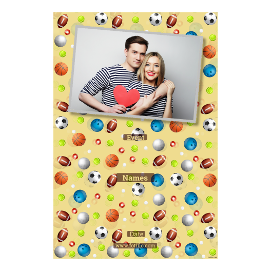 Dzień Zabawy Piłką z żółtym tłem + piłki i sport - Pocztówka 15x10cm model 312 - obrazek 4