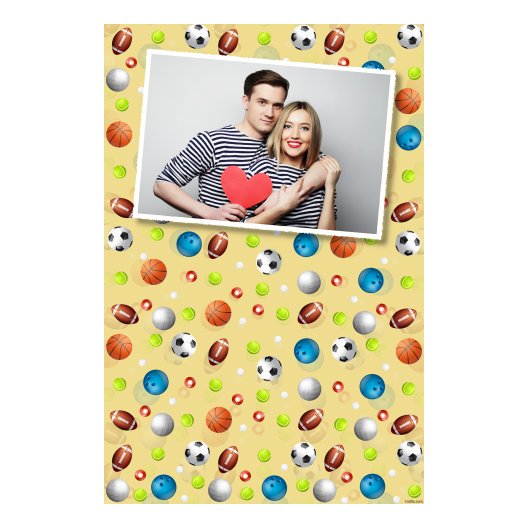 Dzień Zabawy Piłką z żółtym tłem + piłki i sport - Pocztówka 15x10cm model 312 - obrazek 5