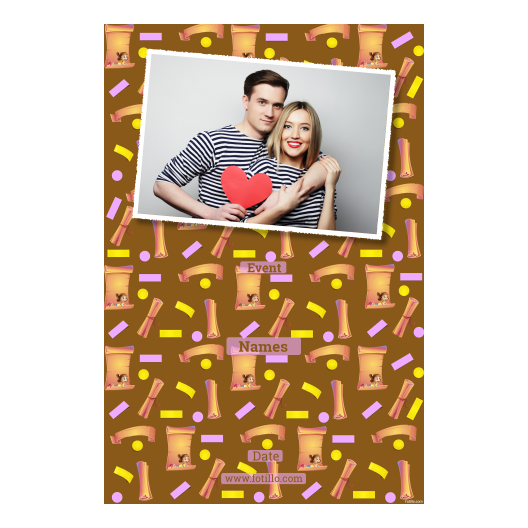Dzień Papieru z brązowym tłem + dzieci i kolaż - Pocztówka 15x10cm model 312 - obrazek 6