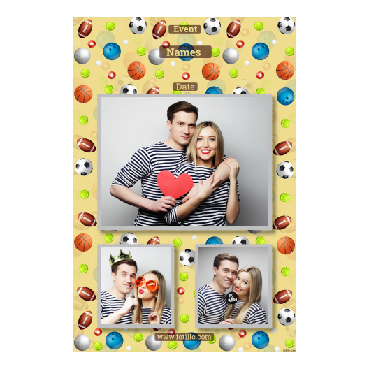 Dzień Zabawy Piłką z żółtym tłem + piłki i sport - Pocztówka 15x10cm model 316 - obrazek 4