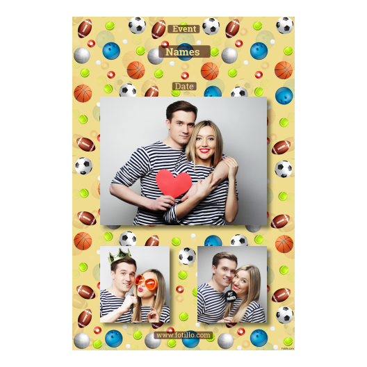 Dzień Zabawy Piłką z żółtym tłem + piłki i sport - Pocztówka 15x10cm model 316 - obrazek 8