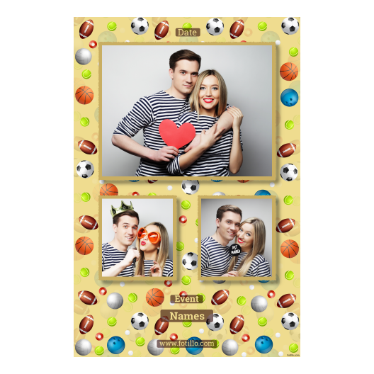 Dzień Zabawy Piłką z żółtym tłem + piłki i sport - Pocztówka 15x10cm model 317 - obrazek 2