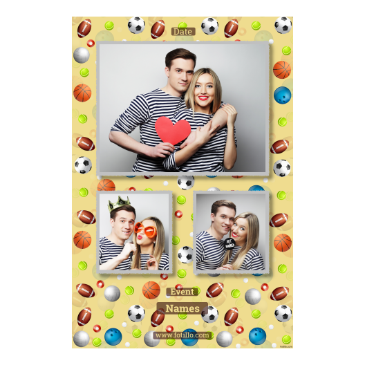 Dzień Zabawy Piłką z żółtym tłem + piłki i sport - Pocztówka 15x10cm model 317 - obrazek 4