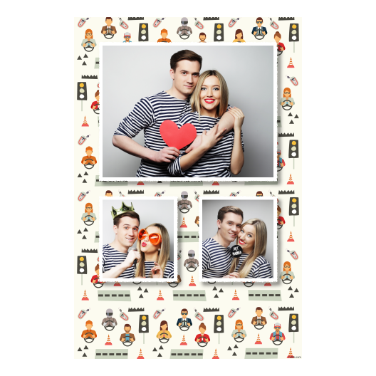 Dzień Bezpiecznego Kierowcy z białym tłem + ludzie i światła - Pocztówka 15x10cm model 317 - obrazek 5