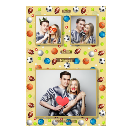 Dzień Zabawy Piłką z żółtym tłem + piłki i sport - Pocztówka 15x10cm model 318 - obrazek 2
