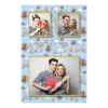 Fotobudka na weselu z błękitnym tłem + obrączki i kwiaty - Pocztówka 15x10cm model 318 - Thumbnail Image 1