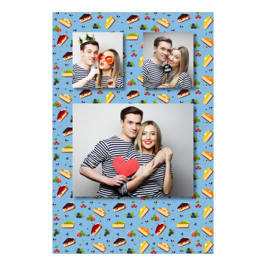 Cheesecake Day with light blue background + fruits, sweets - Postcard 6x4 model 319 - Image 7