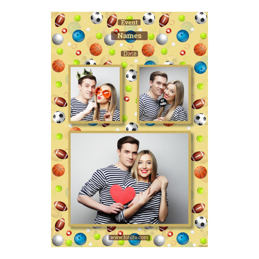 Dzień Zabawy Piłką z żółtym tłem + piłki i sport - Pocztówka 15x10cm model 320 - obrazek 2