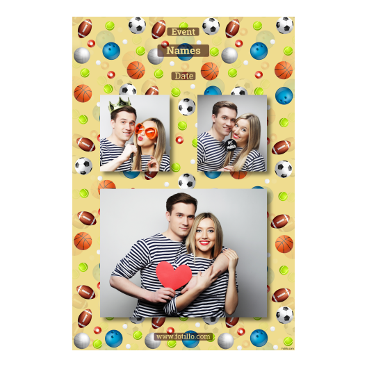 Dzień Zabawy Piłką z żółtym tłem + piłki i sport - Pocztówka 15x10cm model 320 - obrazek 8