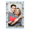 Fotobudka na weselu z błękitnym tłem + obrączki i kwiaty - Pocztówka 15x10cm model 322 - Thumbnail Image 1