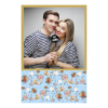Fotobudka na weselu z błękitnym tłem + obrączki i kwiaty - Pocztówka 15x10cm model 325 - Thumbnail Image 1