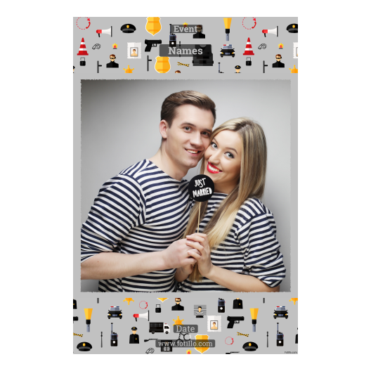 Dzień policjanta z szarym tłem + pojazdy i ludzie - Pocztówka 15x10cm model 327 - obrazek 4
