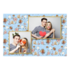 Fotobudka na weselu z błękitnym tłem + obrączki i kwiaty - Pocztówka 10x15cm model 401 - Thumbnail Image 1