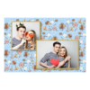 Fotobudka na weselu z błękitnym tłem + obrączki i kwiaty - Pocztówka 10x15cm model 403 - Thumbnail Image 1