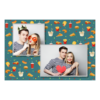 Fast Food Day with blue background + meals, dots - Postcard 4x6 model 403 - Thumbnail Image 3