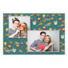 Fast Food Day with blue background + meals, dots - Postcard 4x6 model 403 - Thumbnail Image 4
