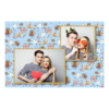 Fotobudka na weselu z błękitnym tłem + obrączki i kwiaty - Pocztówka 10x15cm model 404 - Thumbnail Image 1