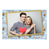 Fotobudka na weselu z błękitnym tłem + obrączki i kwiaty - Pocztówka 10x15cm model 405 - Thumbnail Image 2