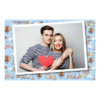 Fotobudka na weselu z błękitnym tłem + obrączki i kwiaty - Pocztówka 10x15cm model 405 - Thumbnail Image 6