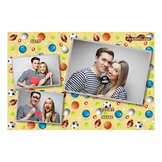 Dzień Zabawy Piłką z żółtym tłem + piłki i sport - Pocztówka 10x15cm model 406 - obrazek 4