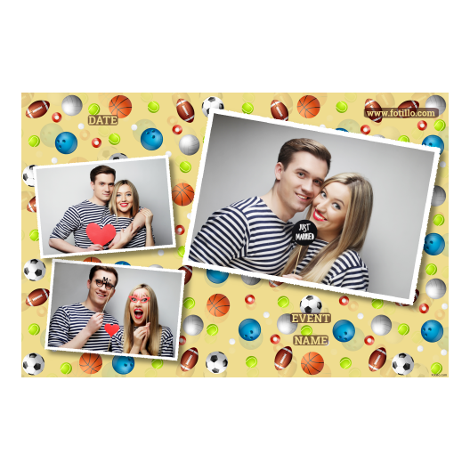 Dzień Zabawy Piłką z żółtym tłem + piłki i sport - Pocztówka 10x15cm model 406 - obrazek 6