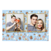 Fotobudka na weselu z błękitnym tłem + obrączki i kwiaty - Pocztówka 10x15cm model 407 - Thumbnail Image 1