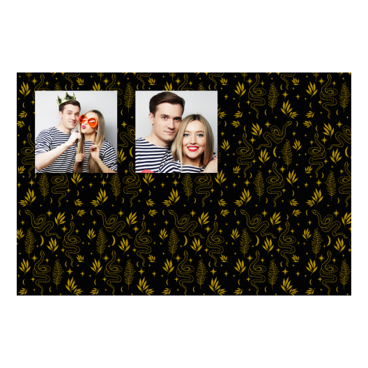 Dzień Węża z czarnym tłem + liście - Pocztówka 10x15cm model 407 - obrazek 7