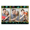 Dzień Mózgu z czarnym tłem + twarze i serca - Pocztówka 10x15cm model 412 - Thumbnail Image 1
