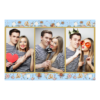 Fotobudka na weselu z błękitnym tłem + obrączki i kwiaty - Pocztówka 10x15cm model 412 - Thumbnail Image 1