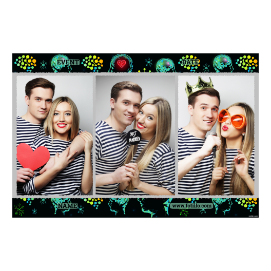 Brain Day with black background + faces, hearts - Postcard 4x6 model 412 - Image 4