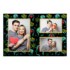 Dzień Mózgu z czarnym tłem + twarze i serca - Pocztówka 10x15cm model 413 - Thumbnail Image 1