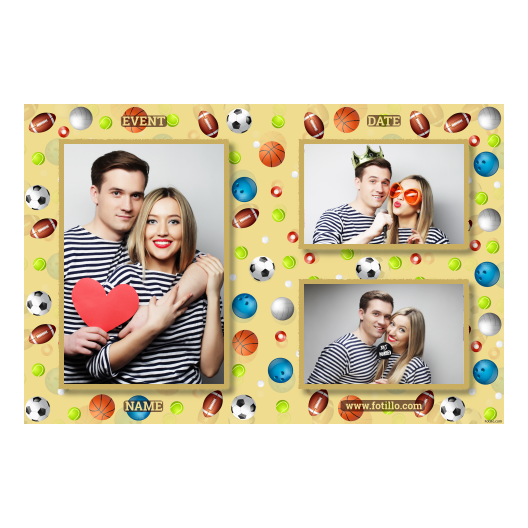 Dzień Zabawy Piłką z żółtym tłem + piłki i sport - Pocztówka 10x15cm model 413 - obrazek 2