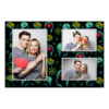 Dzień Mózgu z czarnym tłem + twarze i serca - Pocztówka 10x15cm model 413 - Thumbnail Image 3