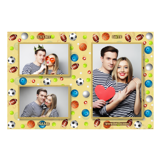 Dzień Zabawy Piłką z żółtym tłem + piłki i sport - Pocztówka 10x15cm model 414 - obrazek 2