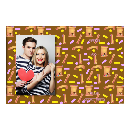 Dzień Papieru z brązowym tłem + dzieci i kolaż - Pocztówka 10x15cm model 415 - obrazek 8