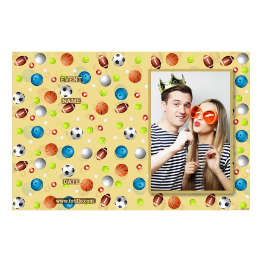 Dzień Zabawy Piłką z żółtym tłem + piłki i sport - Pocztówka 10x15cm model 416 - obrazek 2