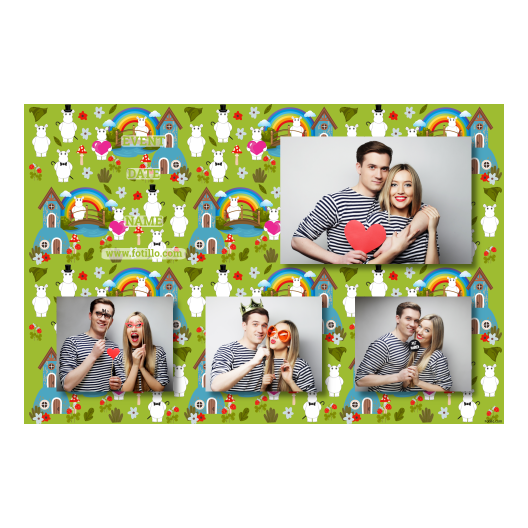 Dzień Włóczykija z zielonym tłem + kwiaty - Pocztówka 10x15cm model 425 - obrazek 8