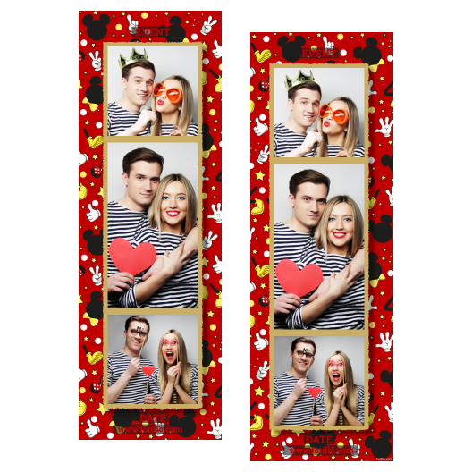 Dzień Myszki Miki + gwiazdy + 108 czerwony z podpisami Dzień Myszki Miki + gwiazdy + 108 czerwony z podpisami