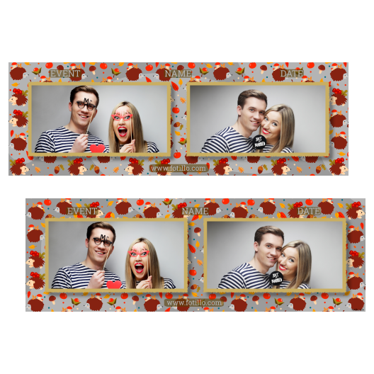 Hedgehog Day + leaves and fruits + 201 gray with captions Hedgehog Day + leaves and fruits + 201 gray with captions