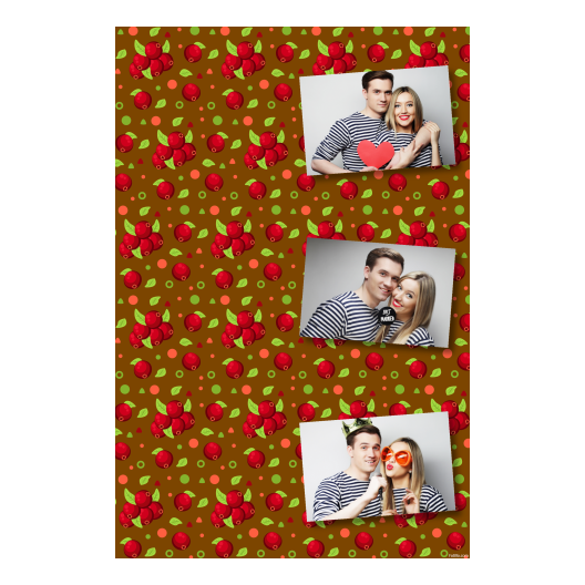 Cranberry Day + dots and leaves + 301 brown Cranberry Day + dots and leaves + 301 brown