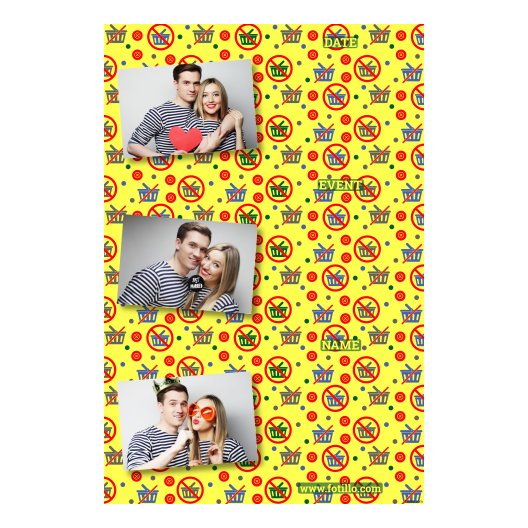 Buy Nothing Day + dots + 302 yellow with captions